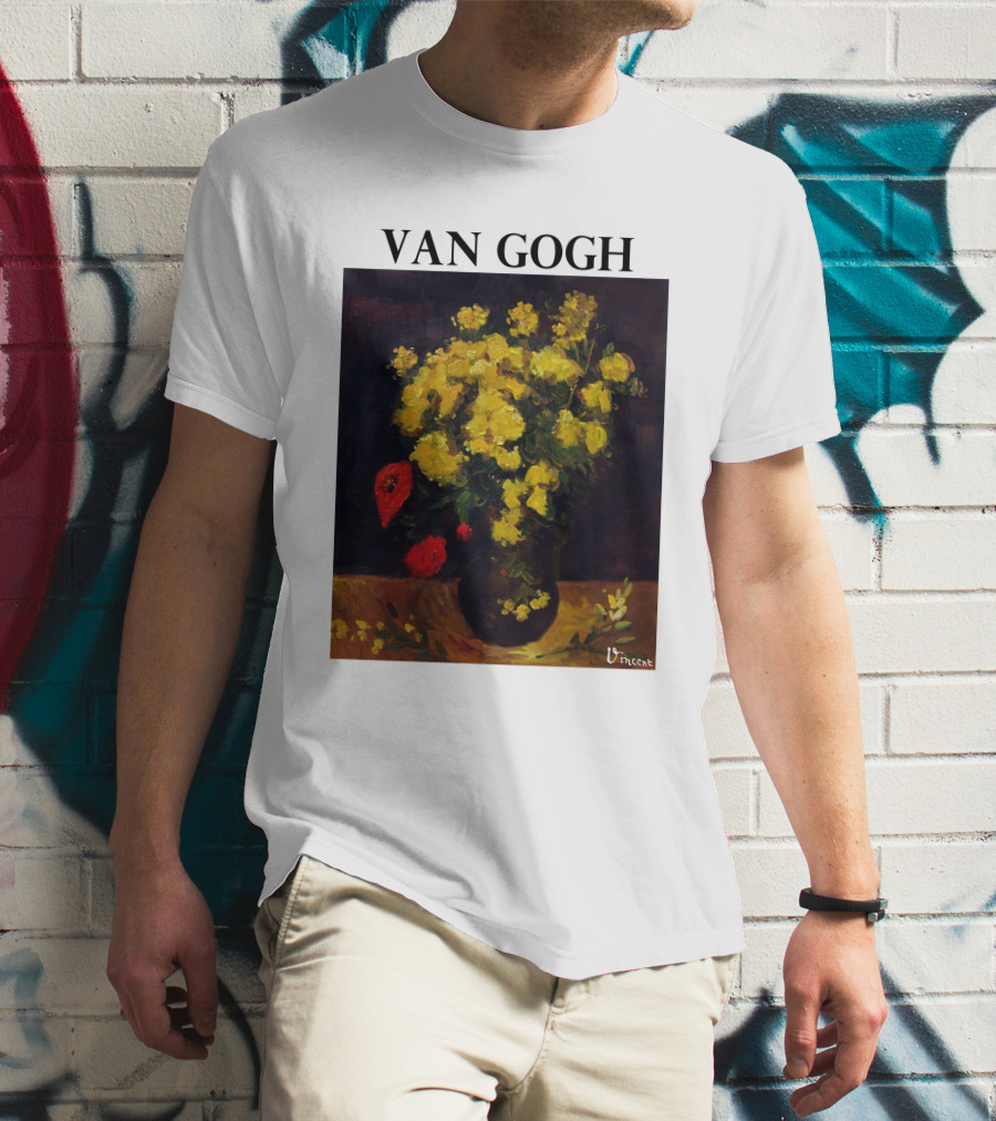 Van Gogh Flowers Red And Yellow Bouquet Vincent T-Shirt