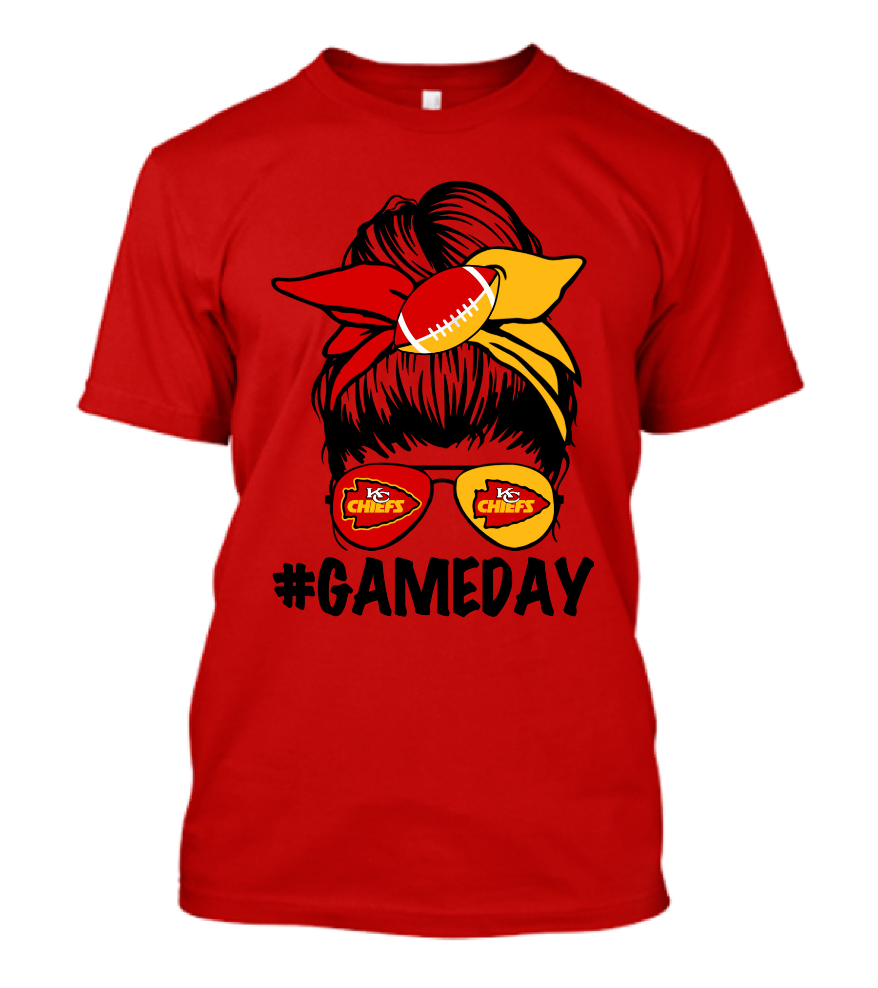Kansas City Chiefs Game Day Eyewear And Headscarf Style Football Fan Accessory T-Shirt