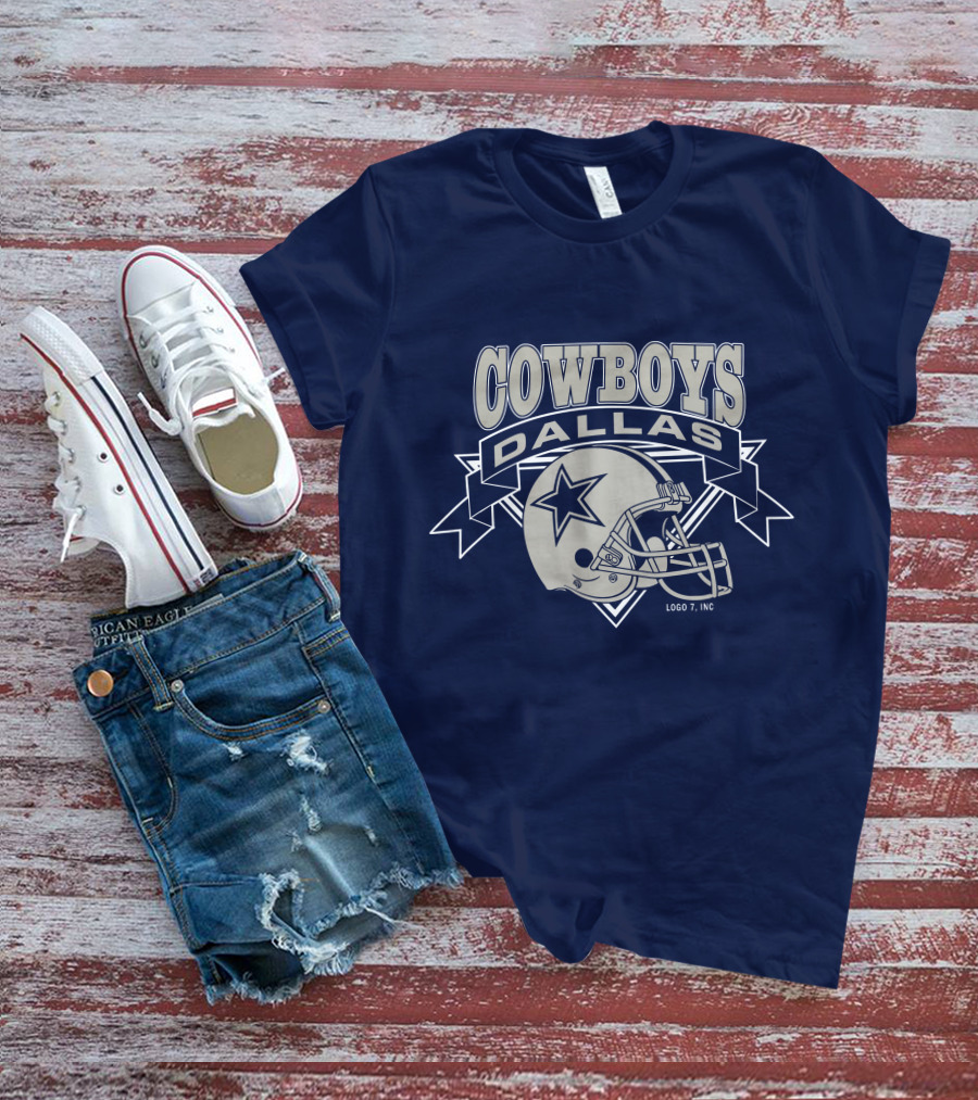 Dallas Cowboys Logo 7 Inc Helmet Star T-Shirt