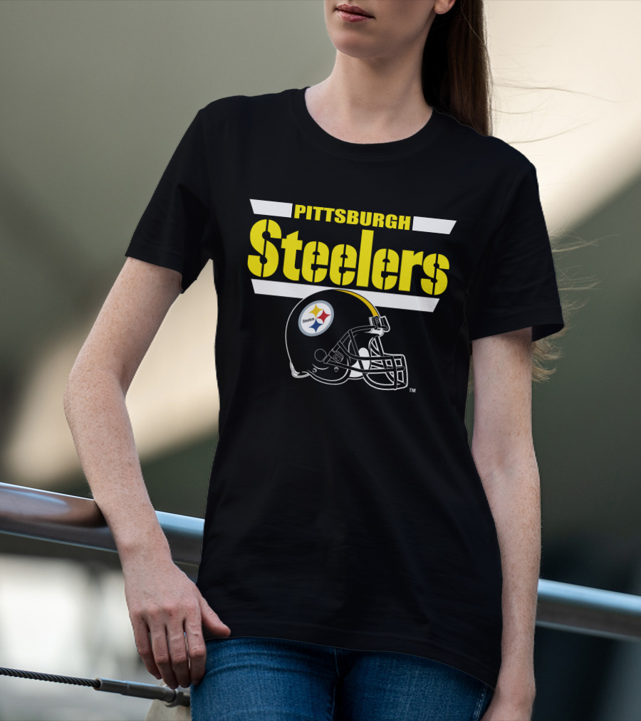Pittsburgh Steelers Helmet Logo NFL Fan Gear T-Shirt