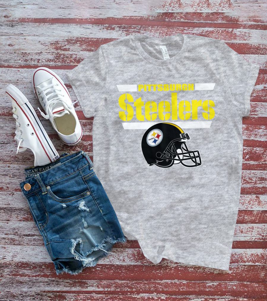 Pittsburgh Steelers Football Helmet NFL Team T-Shirt