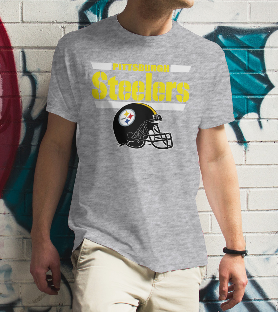 Pittsburgh Steelers Football Helmet NFL Team T-Shirt