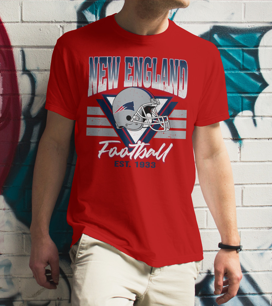 New England Patriots Football Helmet Est. 1933 T-Shirt