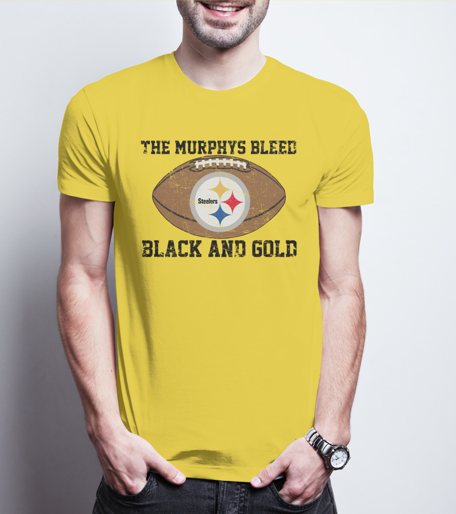 Pittsburgh Steelers The Murphys Bleed Black And Gold Football T-Shirt