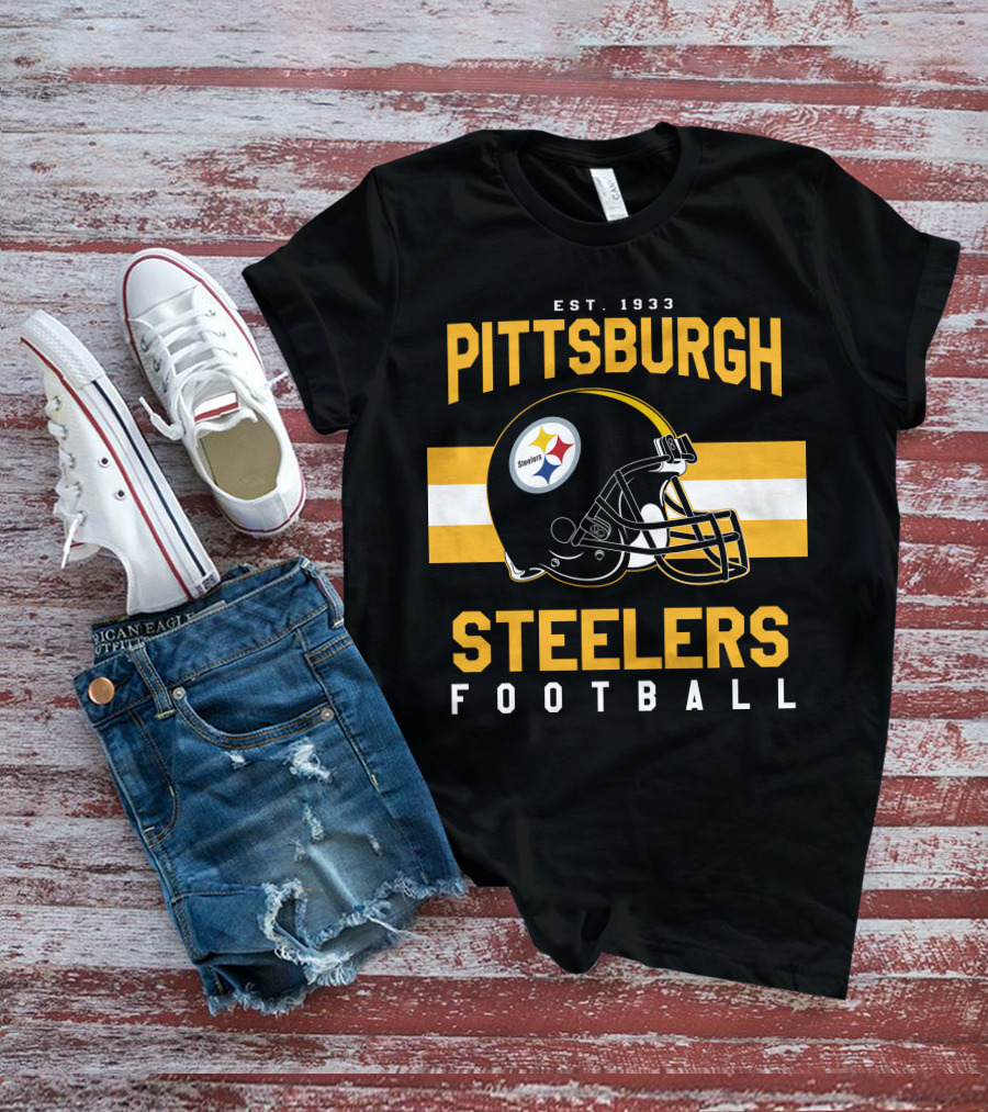 Pittsburgh Steelers Football Est. 1933 Helmet T-Shirt