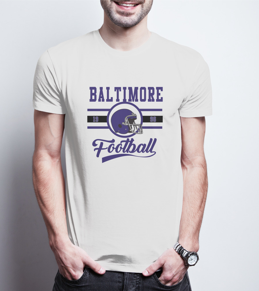 Baltimore Ravens Football 1996 Helmet T-Shirt