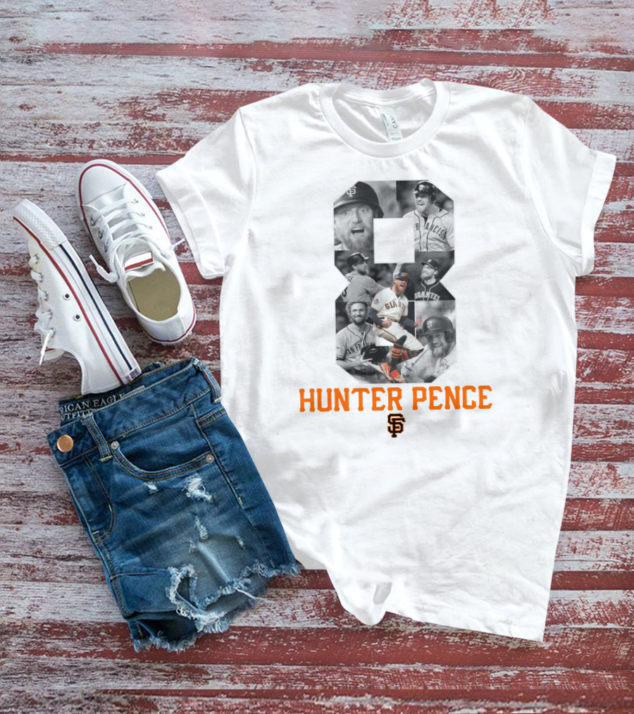 Hunter Pence San Francisco Giants Number 8 Baseball T-Shirt