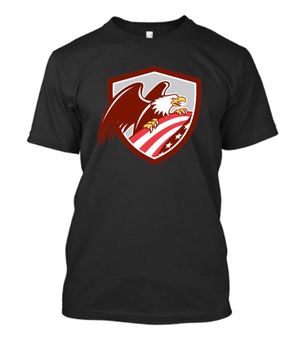 American Bald Eagle Shield With USA Flag T-Shirt