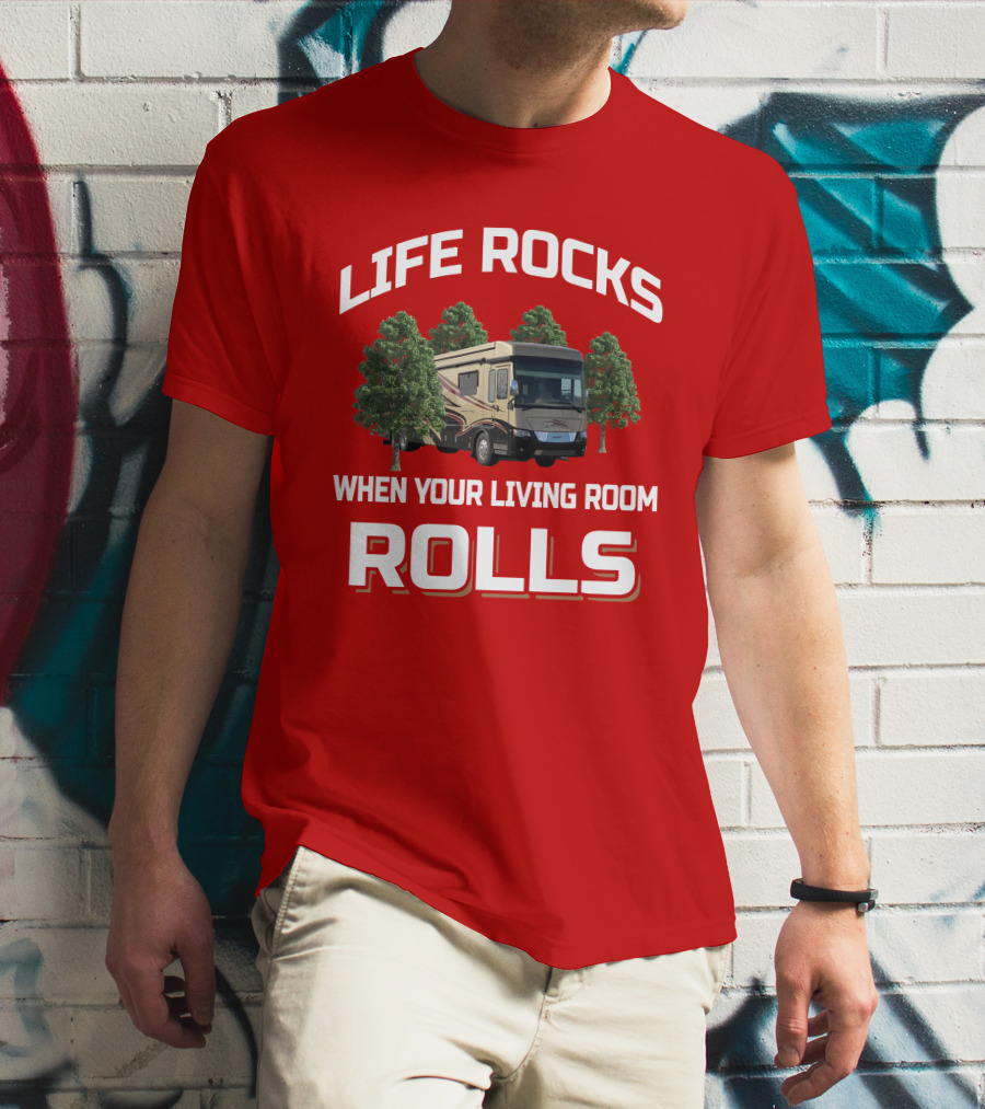 LIFE ROCKS WHEN YOUR LIVING ROOM ROLLS Nm Dutch Star T-Shirt