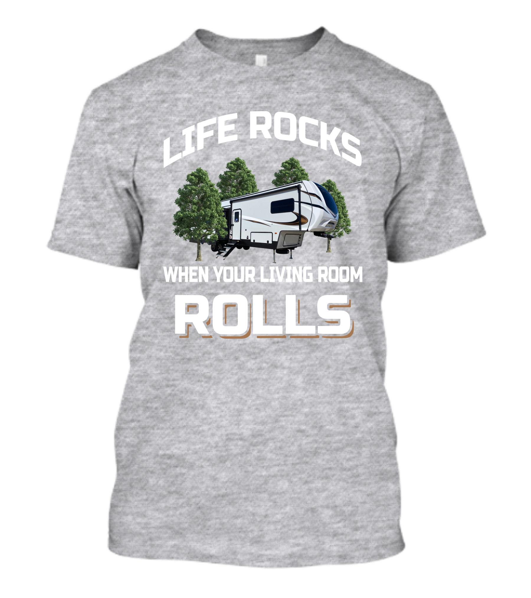 LIFE ROCKS WHEN YOUR LIVING ROOM ROLLS Keystone Sprinter 32BH T-Shirt