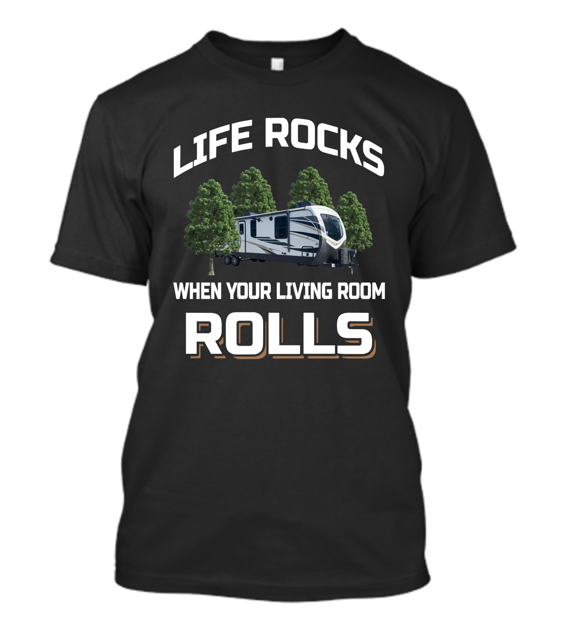 LIFE ROCKS WHEN YOUR LIVING ROOM ROLLS Keystone Outback 341RD T-Shirt