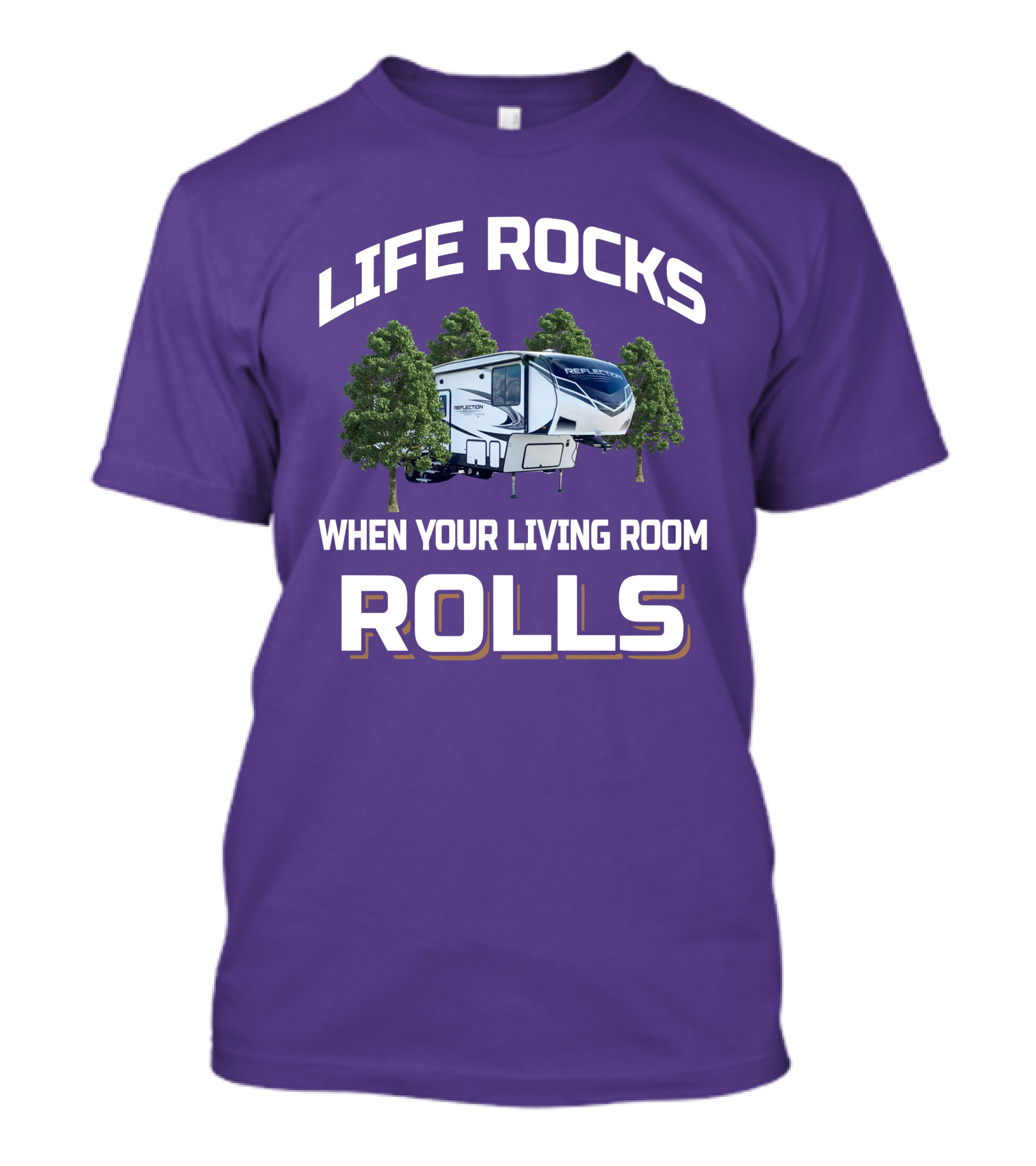 LIFE ROCKS WHEN YOUR LIVING ROOM ROLLS Reflection 295RL T-Shirt