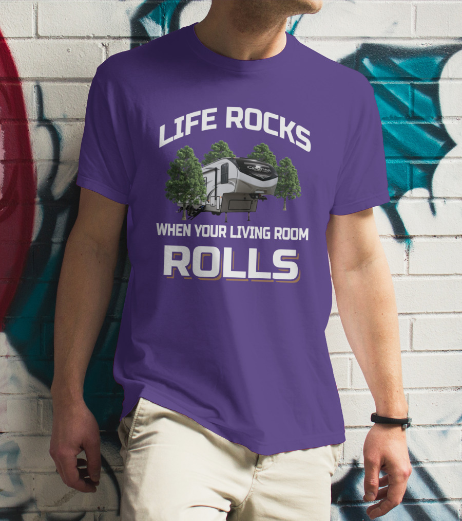 LIFE ROCKS WHEN YOUR LIVING ROOM ROLLS COUGAR 5TH T-Shirt
