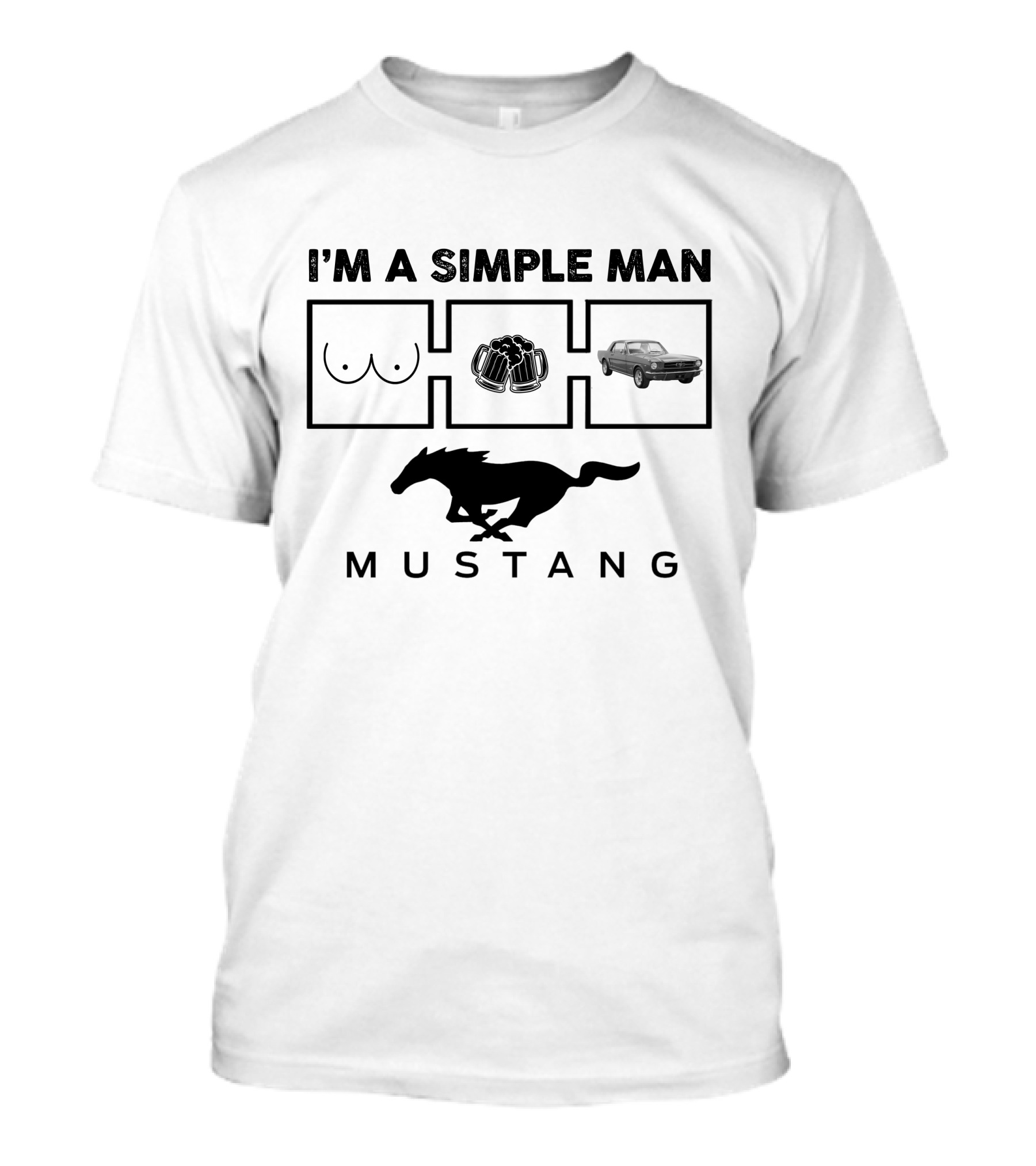 I'm A Simple Man Mustang 1965 Ford Coupe T-Shirt