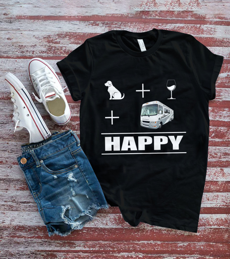 Dog Wine RV Happy T-Shirt