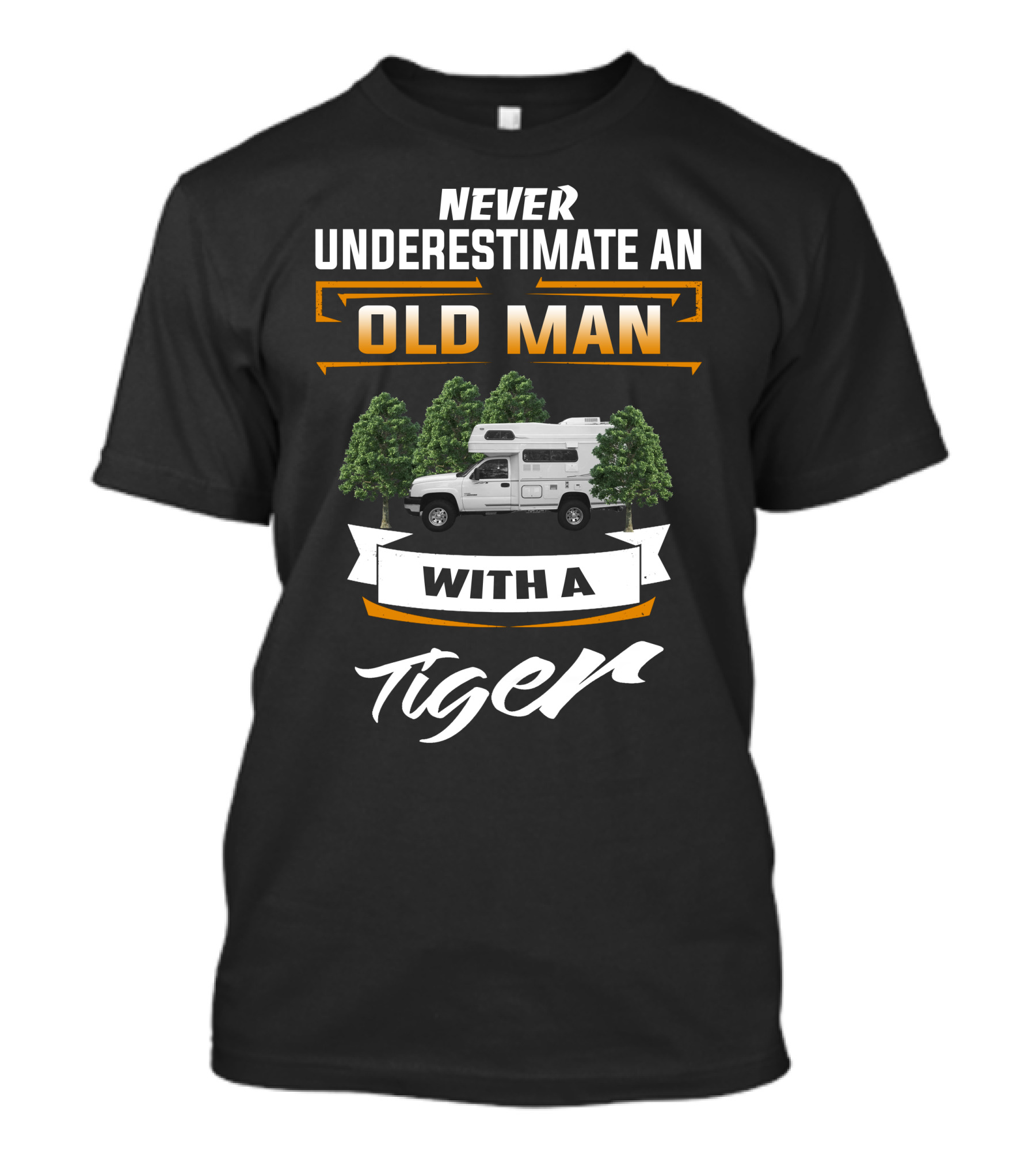 Never Underestimate An Old Man With A Tiger Motorhome T-Shirt