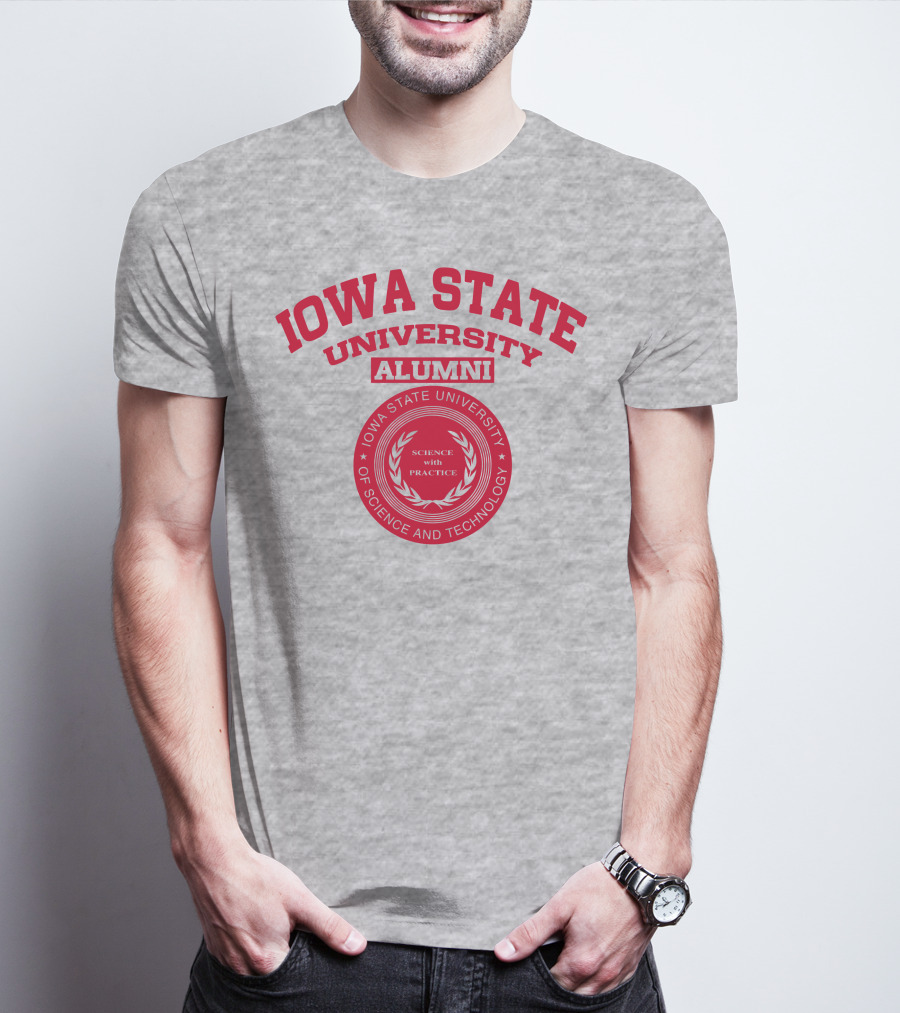 Iowa State University Alumni Science With Practice Circular Seal T-Shirt