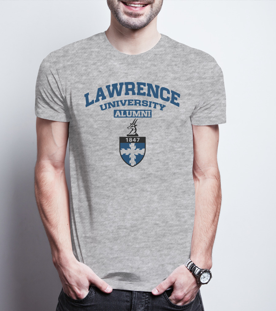 Lawrence University Alumni 1847 Crest With Antelope Emblem T-Shirt