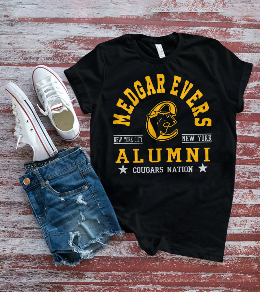 Medgar Evers College Alumni Cougars Nation New York City T-Shirt