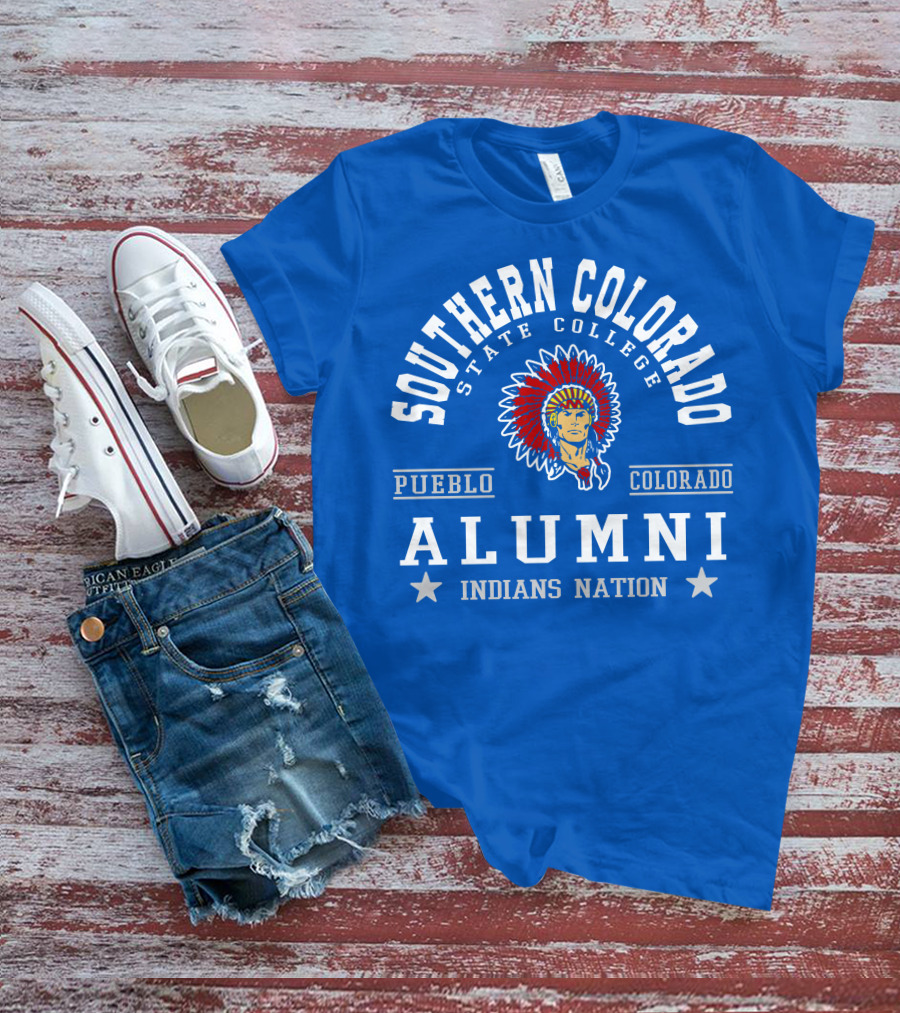 Southern Colorado State College Pueblo Colorado Alumni Indians Nation T-Shirt