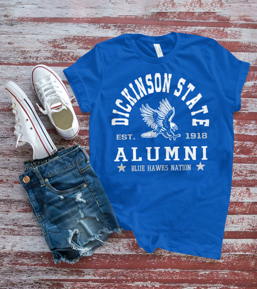 Dickinson State Alumni Blue Hawks Nation Est. 1918 T-Shirt