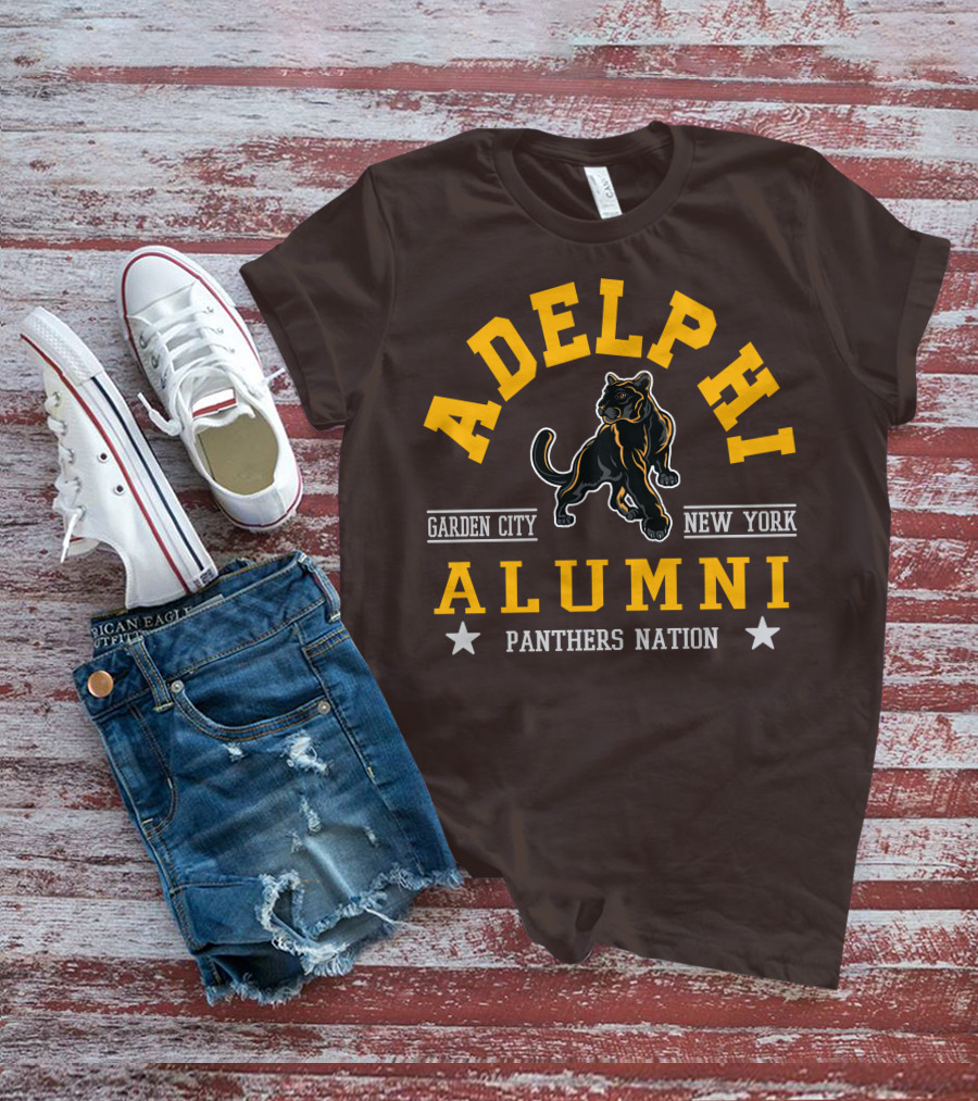 Adelphi Alumni Garden City New York Panthers Nation T-Shirt