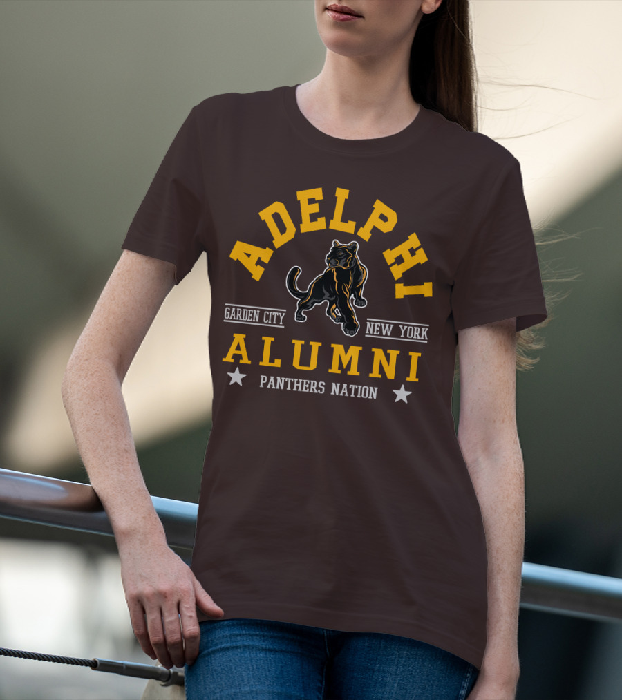 Adelphi Alumni Garden City New York Panthers Nation T-Shirt