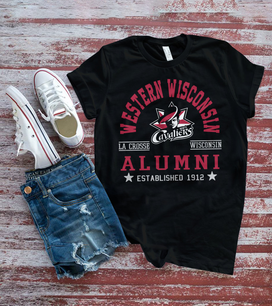 Western Wisconsin Cavaliers Alumni La Crosse Established 1912 T-Shirt