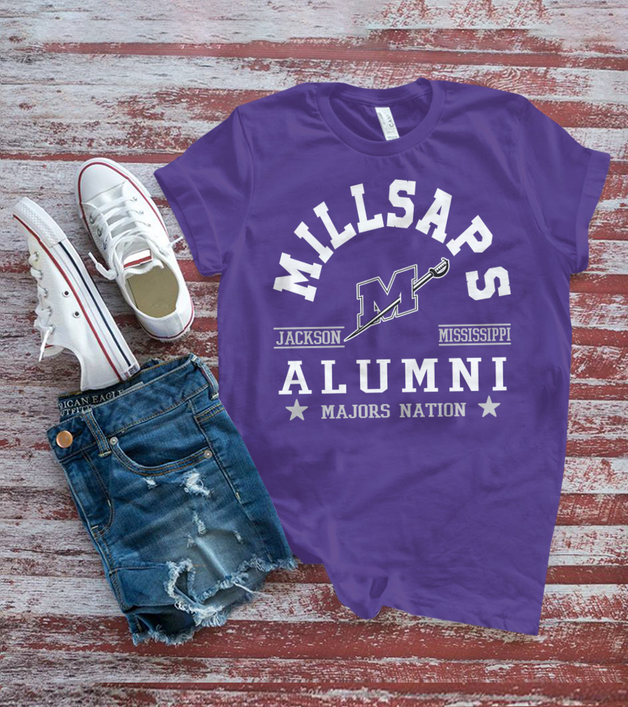 Millsaps College Jackson Mississippi Alumni Majors Nation T-Shirt