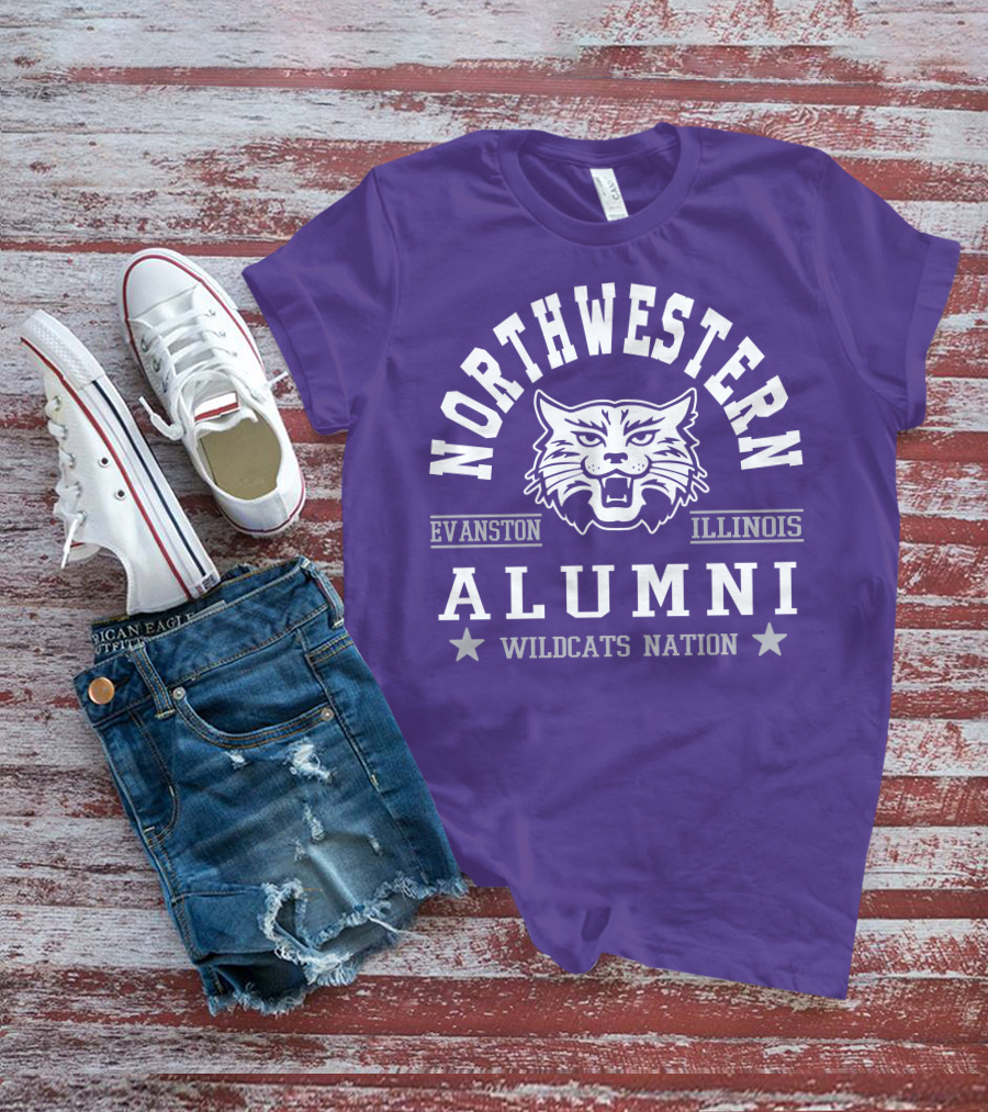 Northwestern Wildcats Alumni Evanston Illinois Nation T-Shirt