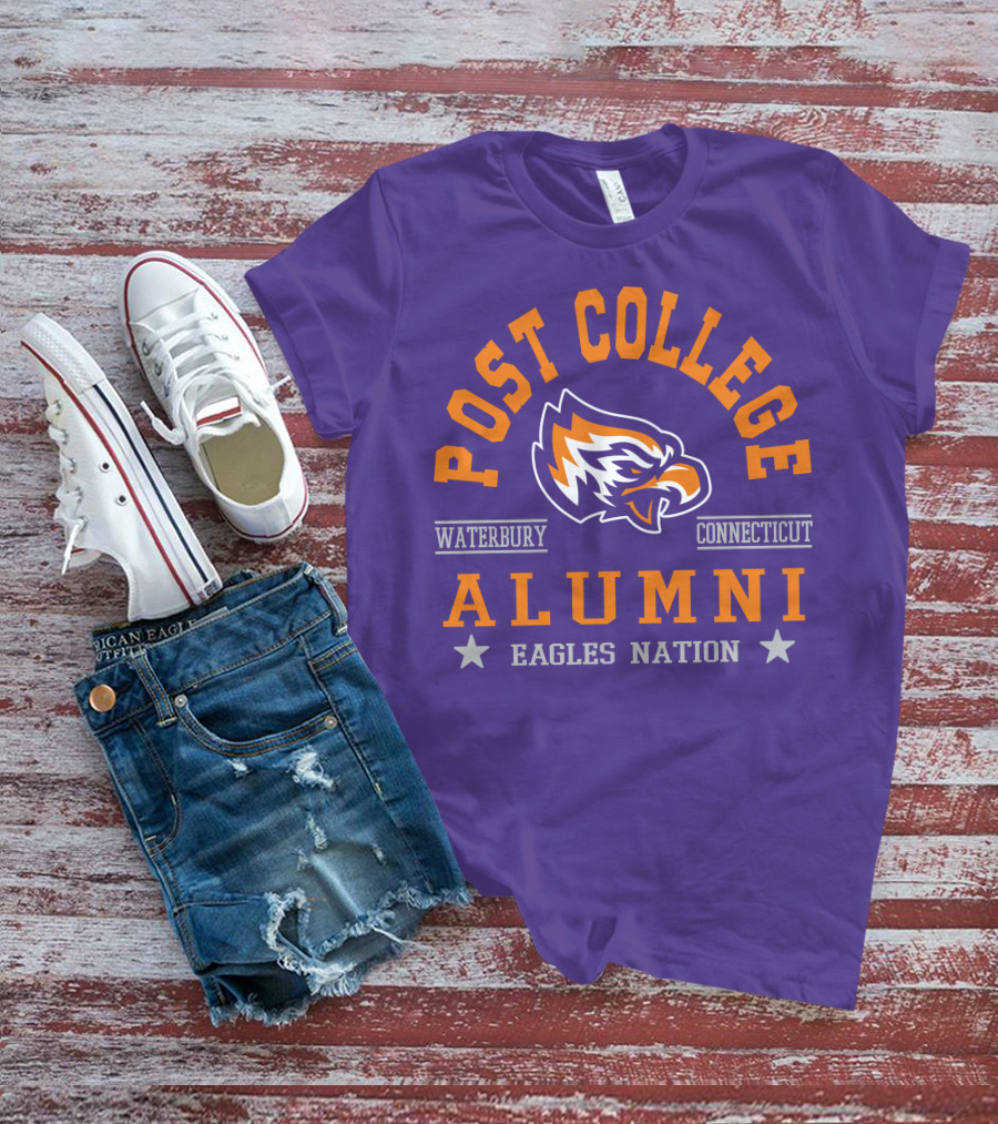Post College Alumni Waterbury Connecticut Eagles Nation T-Shirt