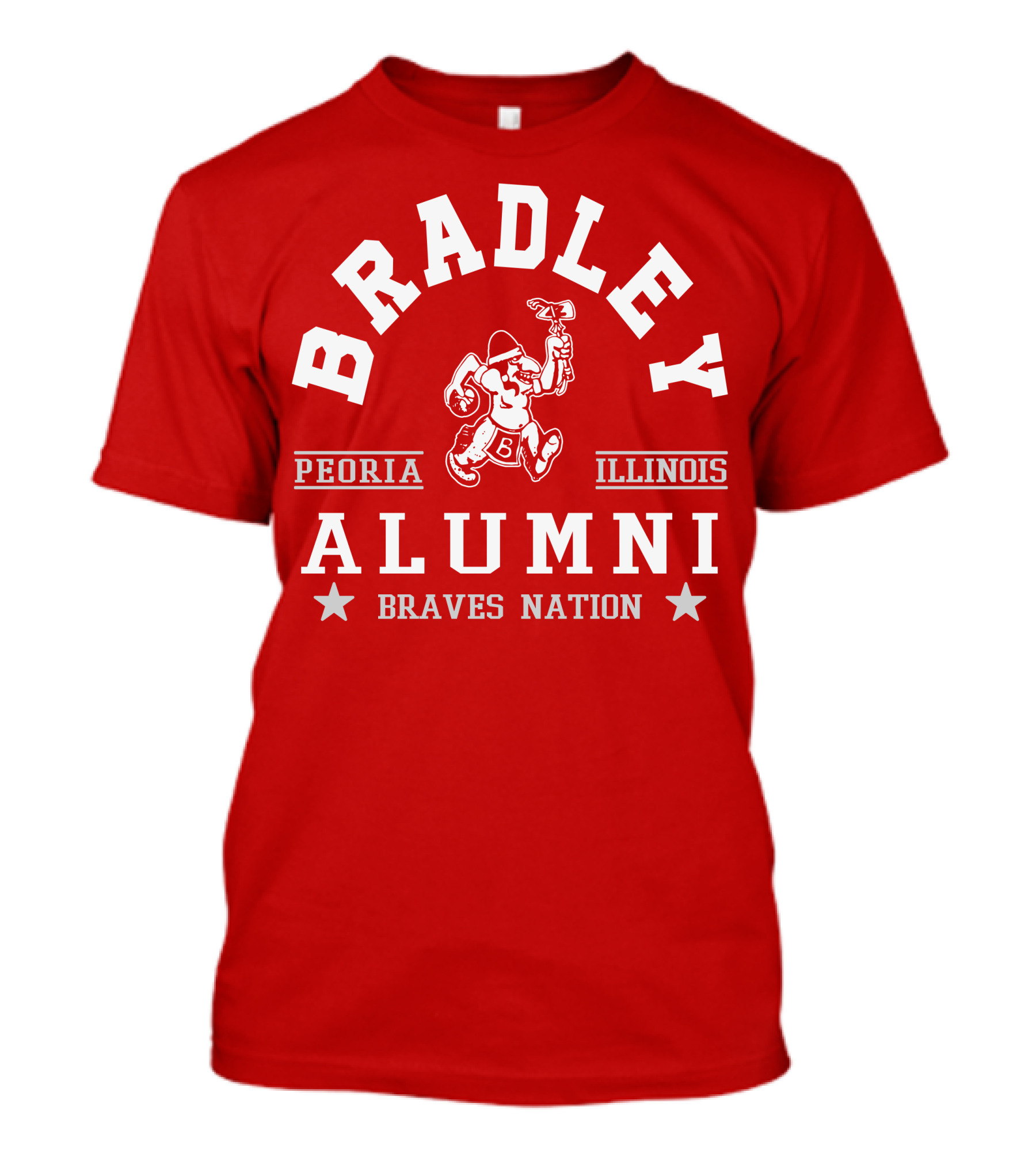 Bradley Alumni Peoria Illinois Braves Nation T-Shirt