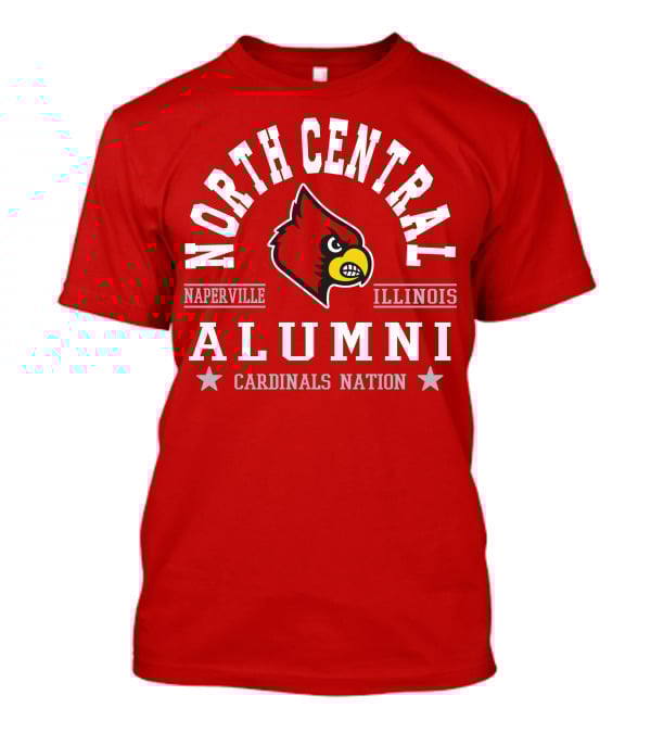 North Central College Naperville Illinois Cardinals Nation Alumni T-Shirt
