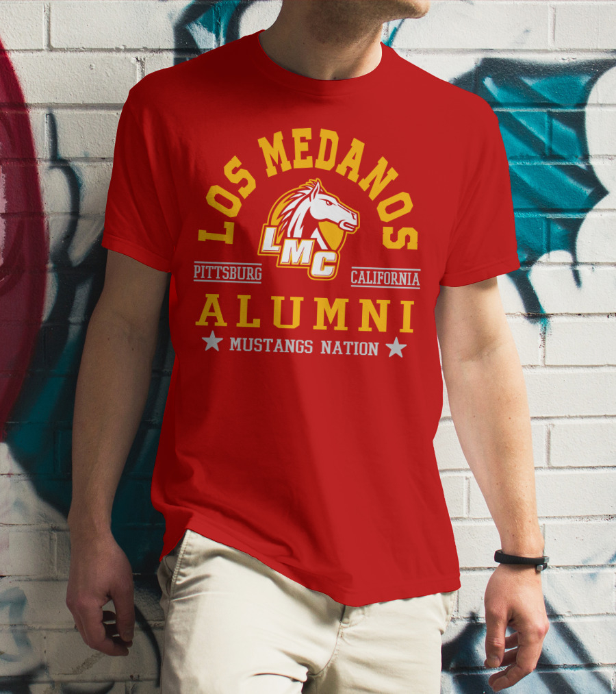 Los Medanos Pittsburg California LMC Alumni Mustangs Nation T-Shirt