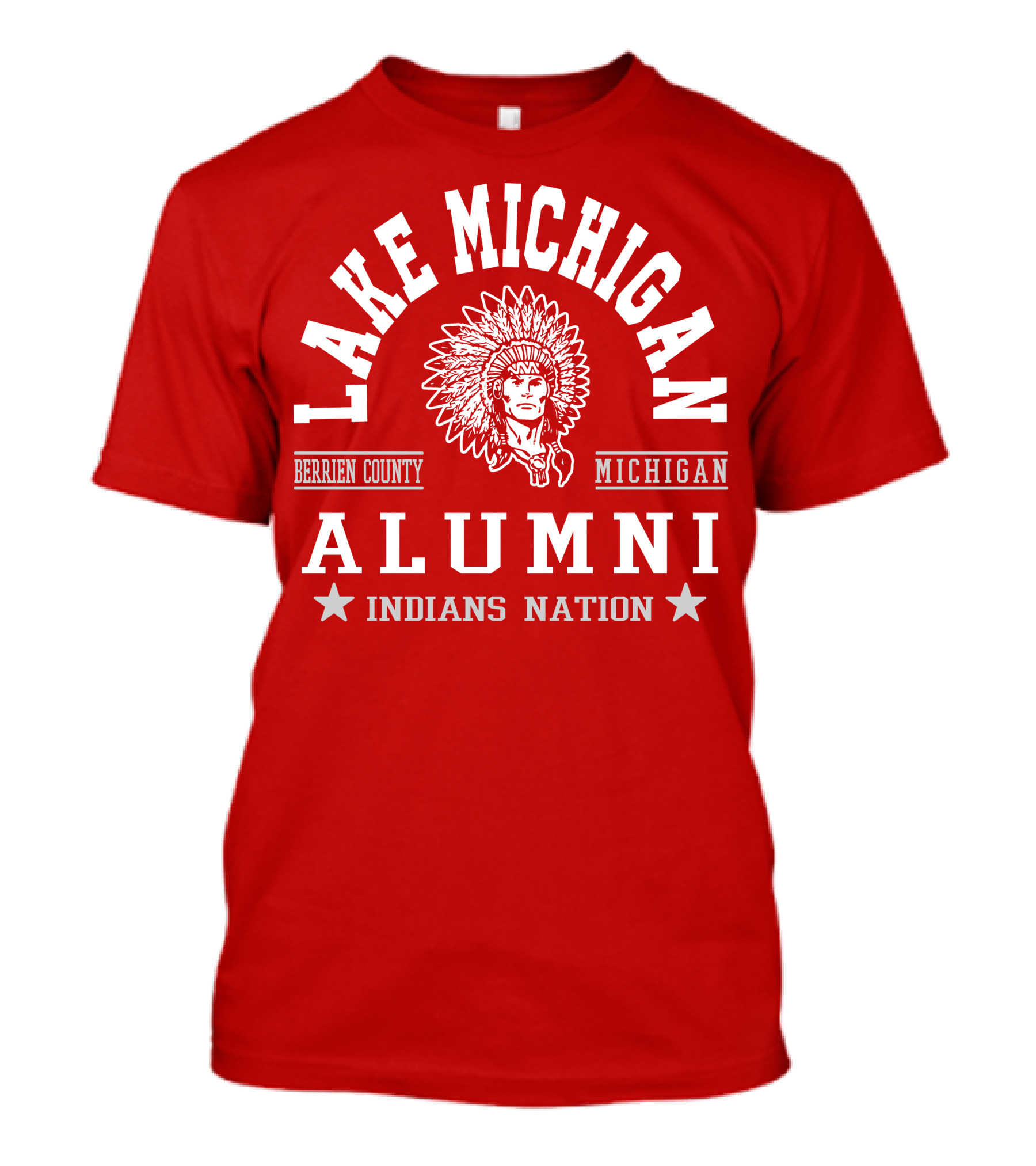 Lake Michigan Berrien County Alumni Indians Nation T-Shirt