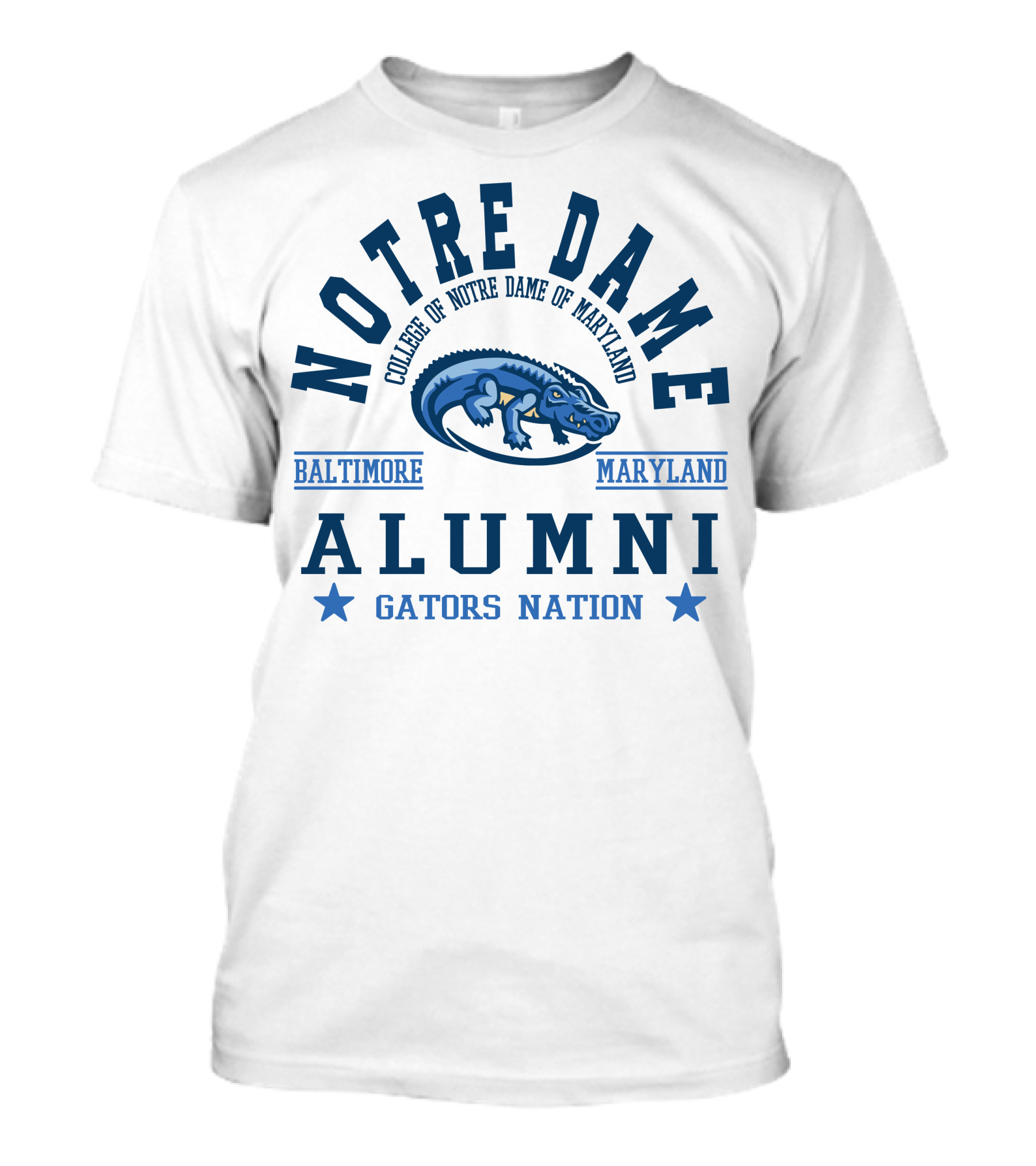 Notre Dame College Of Maryland Alumni Gators Nation Baltimore Maryland T-Shirt