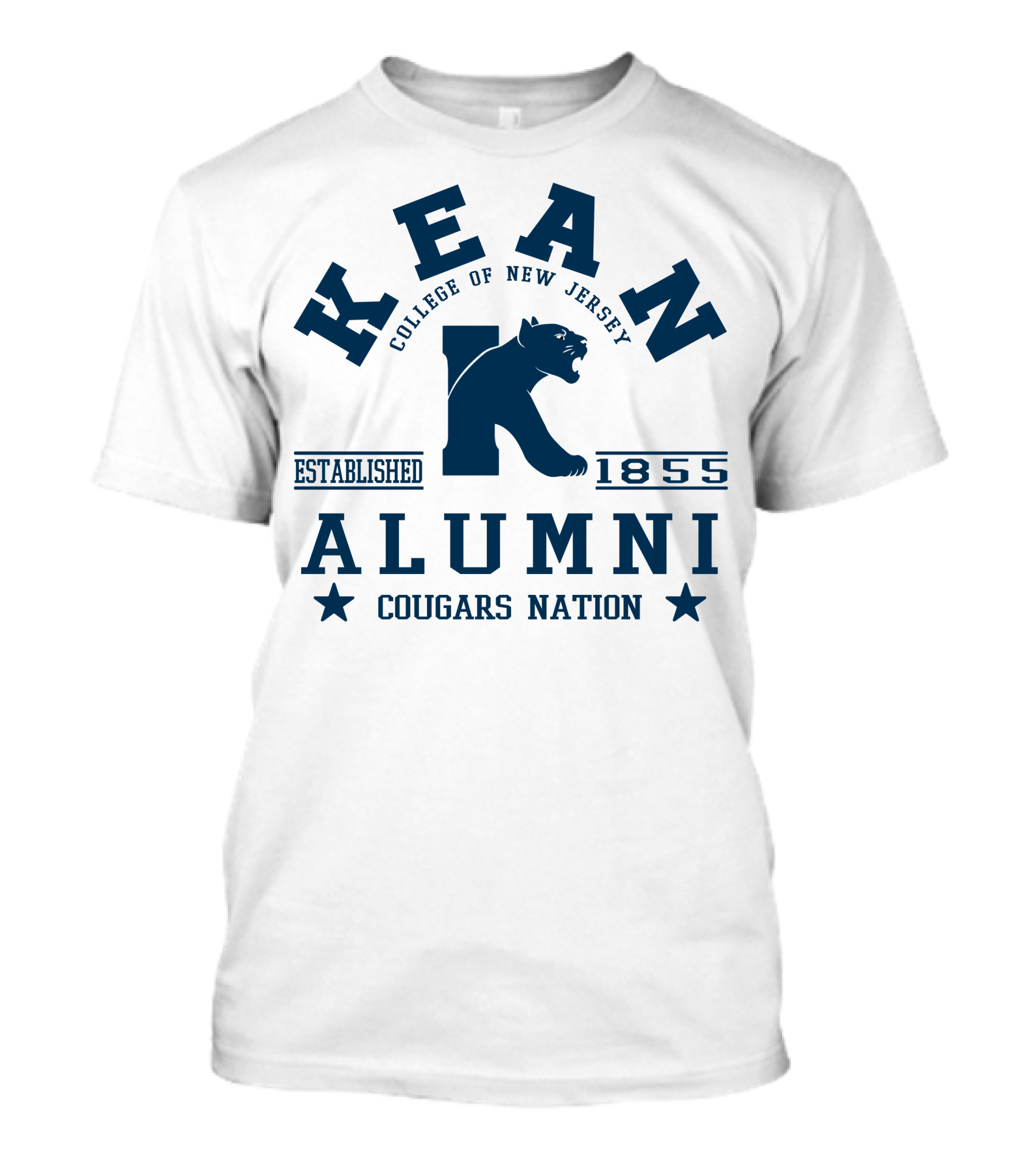 Kean College Of New Jersey Alumni Established 1855 Cougars Nation T-Shirt