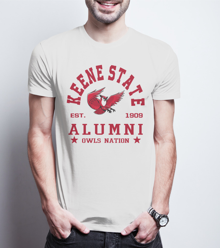 Keene State College Alumni Owls Nation Est. 1909 Red Owl T-Shirt