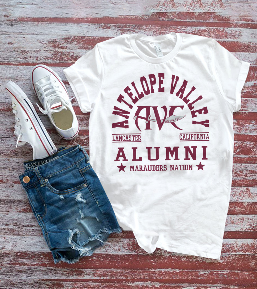 Antelope Valley Alumni AVC Marauders Nation Lancaster California T-Shirt