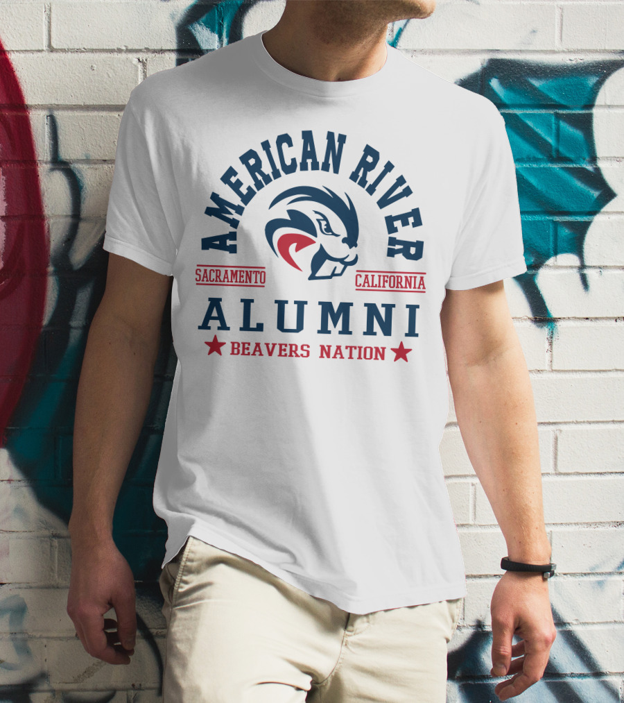 American River Alumni Sacramento California Beavers Nation T-Shirt