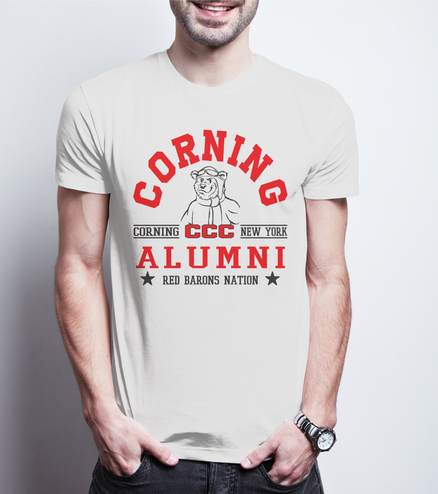 Corning New York CCC Alumni Red Barons Nation T-Shirt