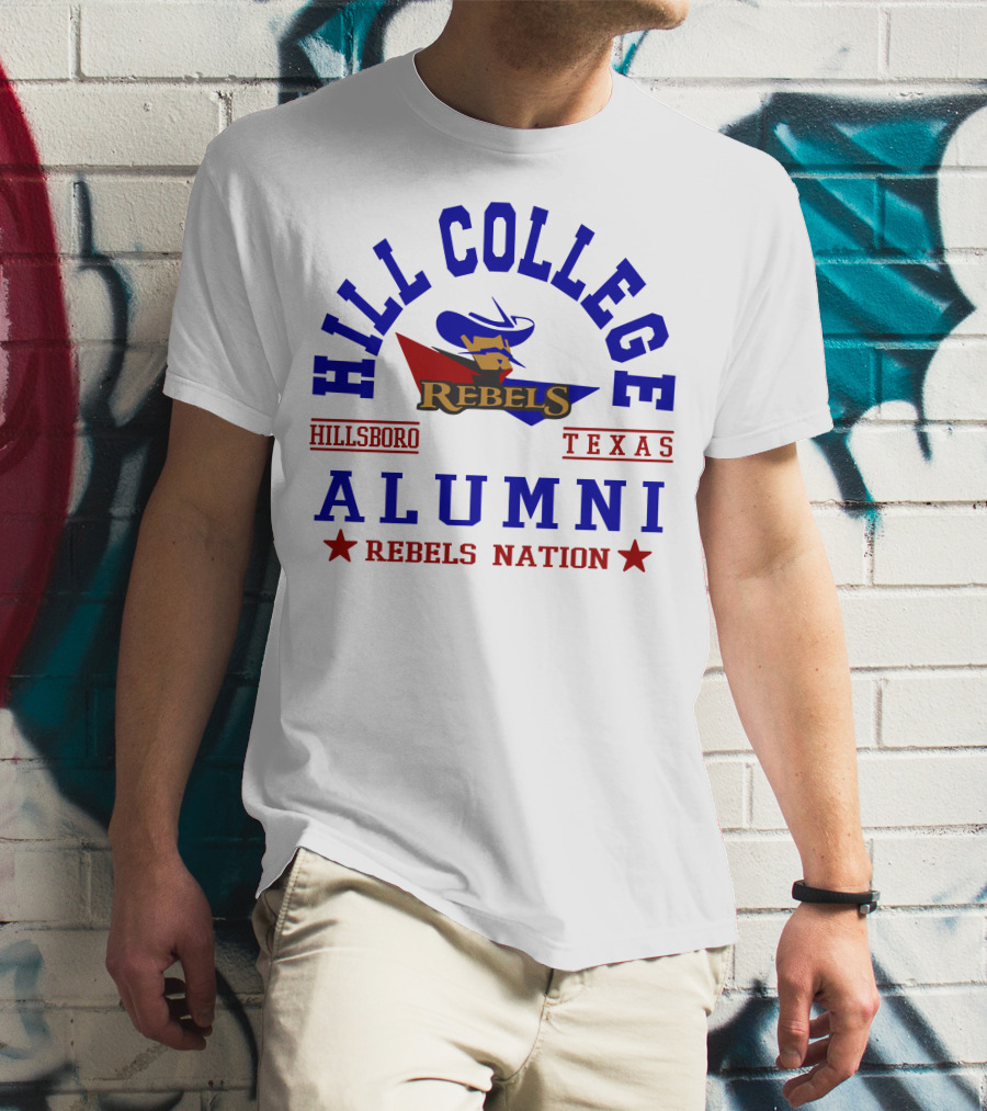 Hill College Alumni Rebels Nation Hillsboro Texas T-Shirt