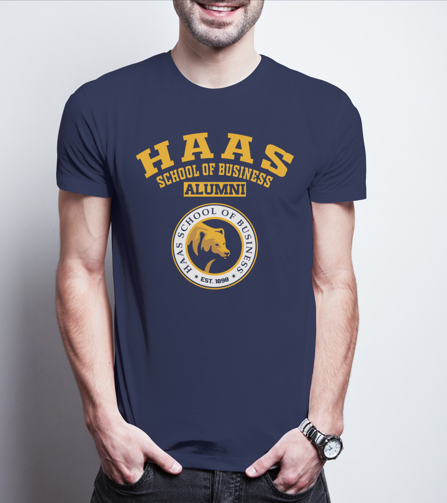 Haas School Of Business Alumni Est. 1898 Bear Emblem T-Shirt
