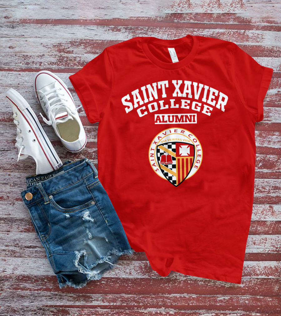 Saint Xavier College Alumni Crest Via Veritas Vita T-Shirt