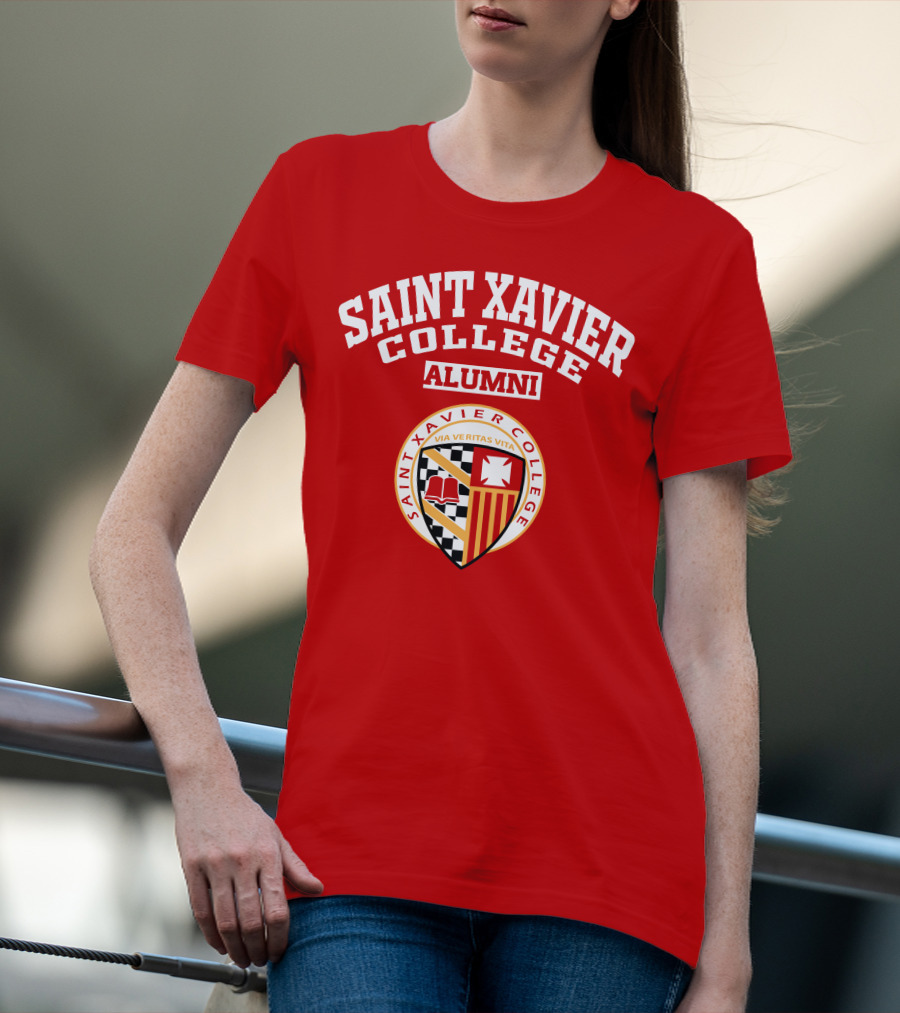 Saint Xavier College Alumni Crest Via Veritas Vita T-Shirt
