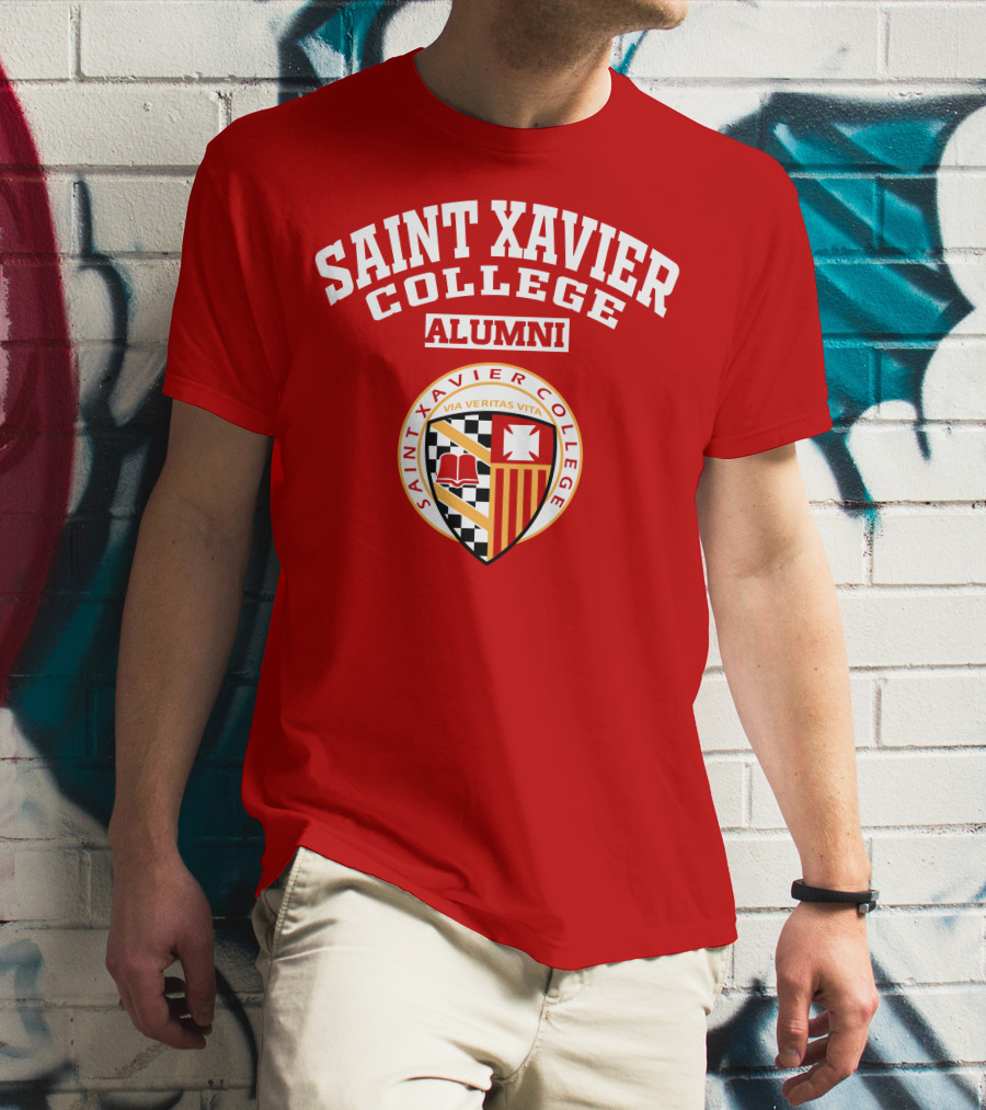 Saint Xavier College Alumni Crest Via Veritas Vita T-Shirt