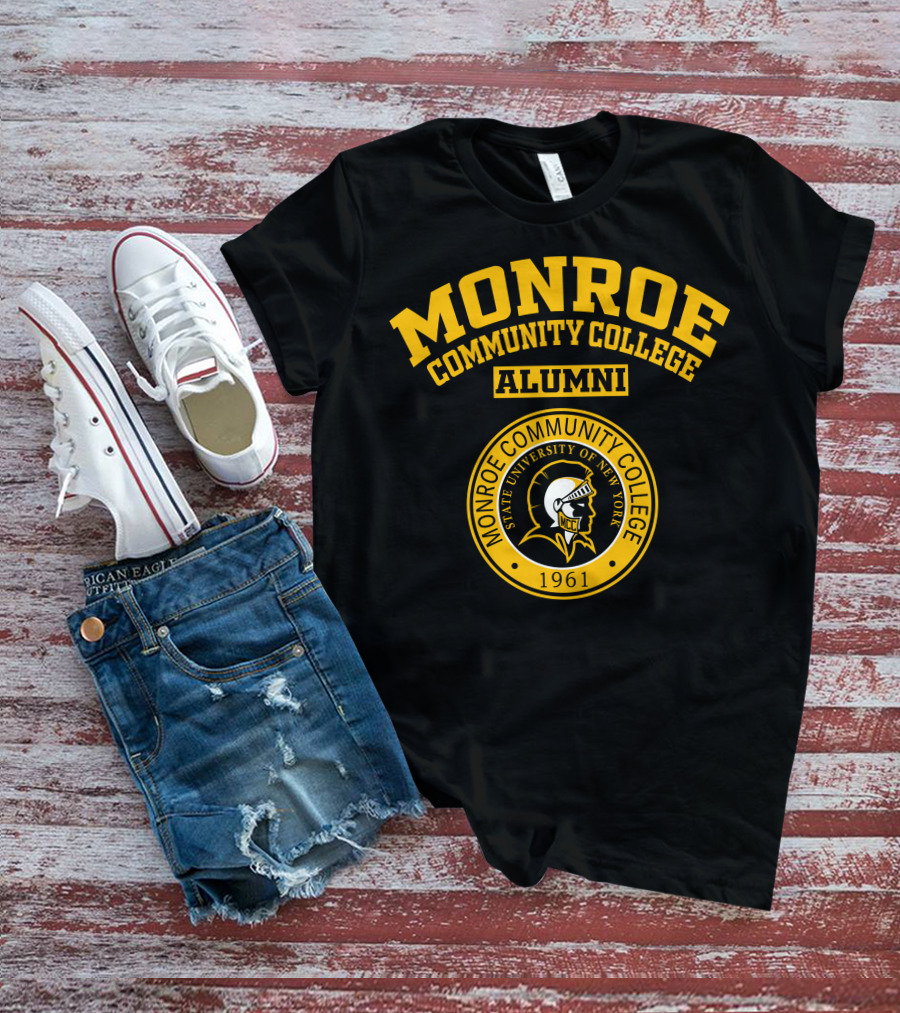 Monroe Community College Alumni State University Of New York 1961 MCC Spartan Emblem T-Shirt