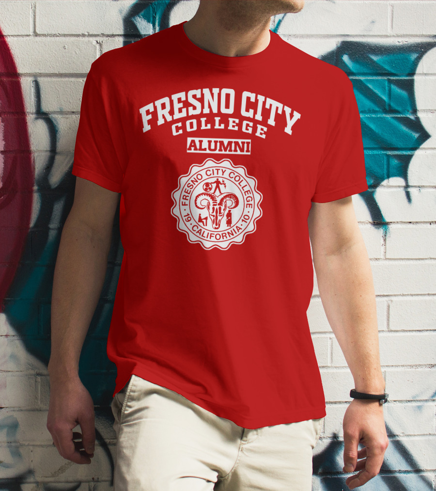 Fresno City College Alumni California Seal With Ram T-Shirt