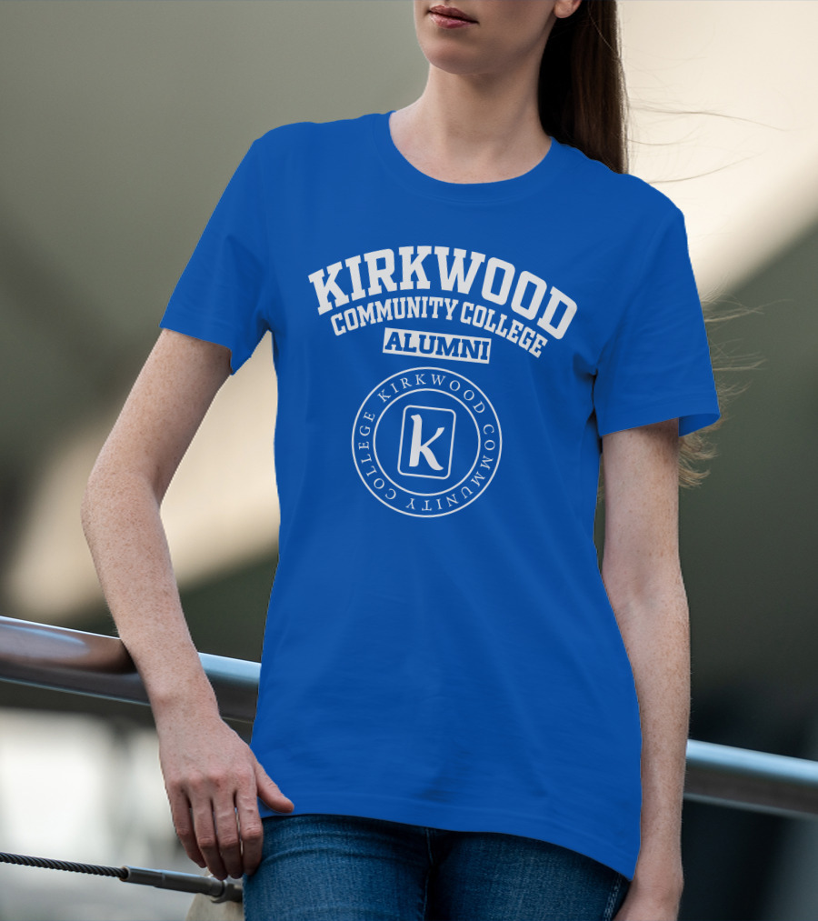 Kirkwood Community College Alumni K Blue Circle T-Shirt