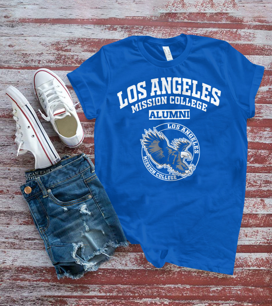 Los Angeles Mission College Alumni Eagle Logo Blue T-Shirt